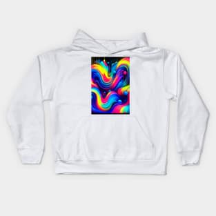 Abstract Colorful 90s Pattern Kids Hoodie